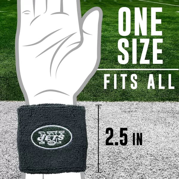 Franklin Sports NFL Team Wristbands  Youth NFL Team Logo Wristbands  Great for Costumes and Uniforms  Pair of WristbandsNew York Jets