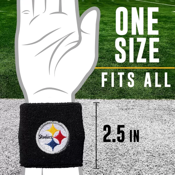 Franklin Sports NFL Team Wristbands  Youth NFL Team Logo Wristbands  Great for Costumes and Uniforms  Pair of WristbandsPittsburgh Steelers