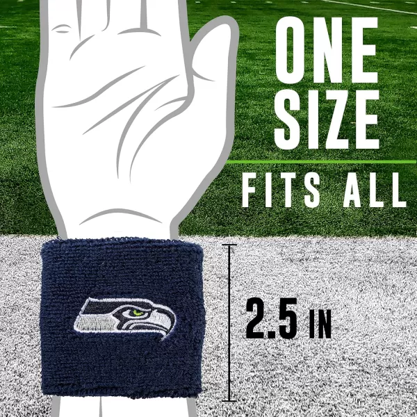 Franklin Sports NFL Team Wristbands  Youth NFL Team Logo Wristbands  Great for Costumes and Uniforms  Pair of WristbandsSeattle Seahawks