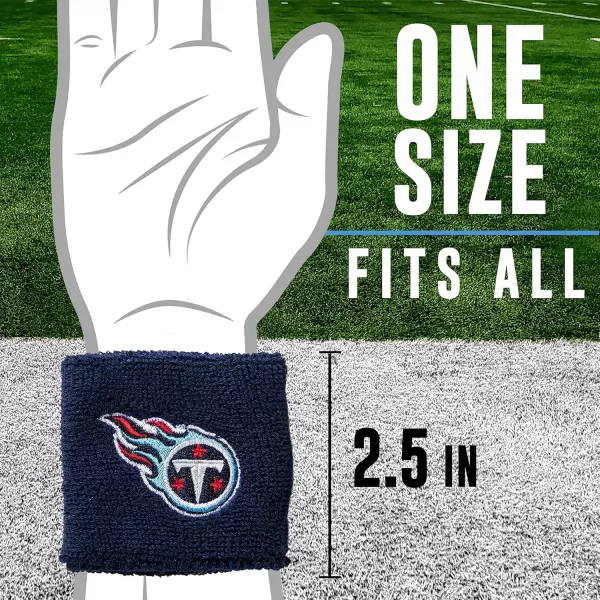 Franklin Sports NFL Team Wristbands  Youth NFL Team Logo Wristbands  Great for Costumes and Uniforms  Pair of WristbandsTennessee Titans