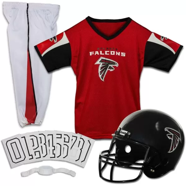 Franklin Sports NFL Youth Football Uniform Set for Boys ampamp Girls  Includes Helmet Jersey ampamp Pants with Chinstrap  NumbersAtlanta Falcons