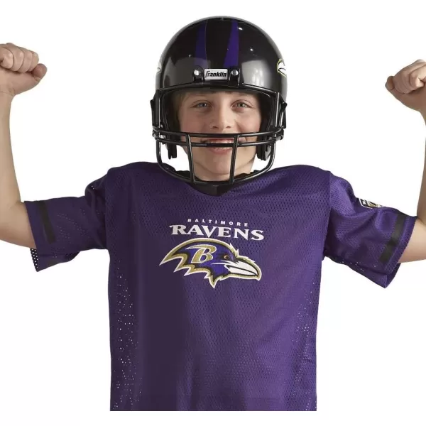 Franklin Sports NFL Youth Football Uniform Set for Boys ampamp Girls  Includes Helmet Jersey ampamp Pants with Chinstrap  NumbersBaltimore Ravens