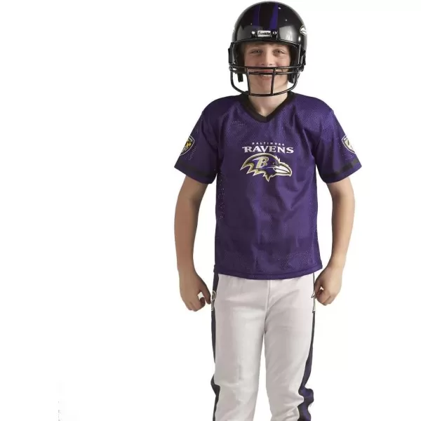 Franklin Sports NFL Youth Football Uniform Set for Boys ampamp Girls  Includes Helmet Jersey ampamp Pants with Chinstrap  NumbersBaltimore Ravens