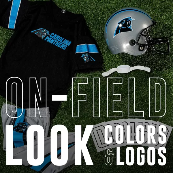 Franklin Sports NFL Youth Football Uniform Set for Boys ampamp Girls  Includes Helmet Jersey ampamp Pants with Chinstrap  NumbersCarolina Panthers