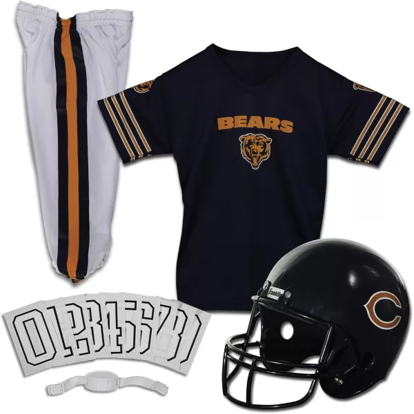 Franklin Sports NFL Youth Football Uniform Set for Boys ampamp Girls  Includes Helmet Jersey ampamp Pants with Chinstrap  NumbersChicago Bears