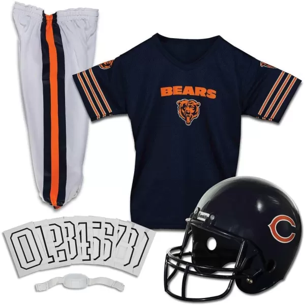 Franklin Sports NFL Youth Football Uniform Set for Boys ampamp Girls  Includes Helmet Jersey ampamp Pants with Chinstrap  NumbersChicago Bears