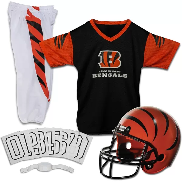 Franklin Sports NFL Youth Football Uniform Set for Boys ampamp Girls  Includes Helmet Jersey ampamp Pants with Chinstrap  NumbersCincinnati Bengals