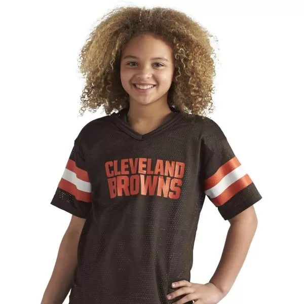 Franklin Sports NFL Youth Football Uniform Set for Boys ampamp Girls  Includes Helmet Jersey ampamp Pants with Chinstrap  NumbersCleveland Browns