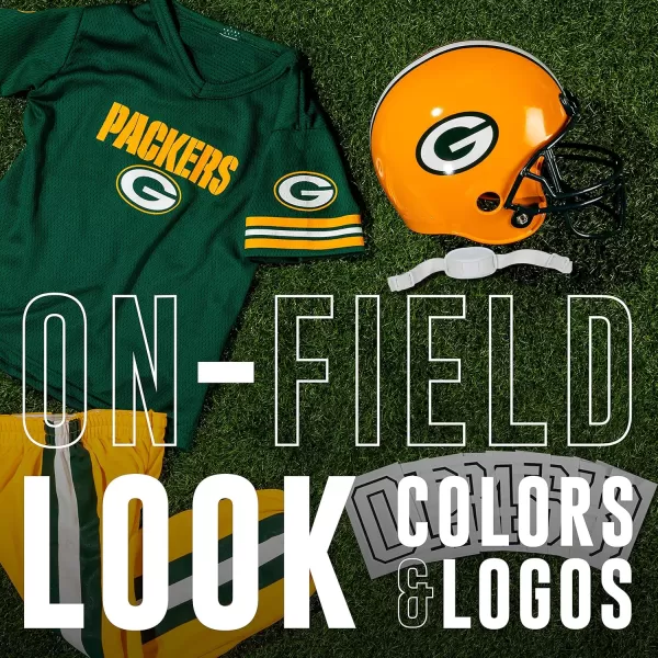 Franklin Sports NFL Youth Football Uniform Set for Boys ampamp Girls  Includes Helmet Jersey ampamp Pants with Chinstrap  NumbersGreen Bay Packers