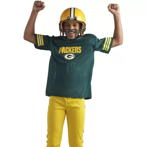 Franklin Sports NFL Youth Football Uniform Set for Boys ampamp Girls  Includes Helmet Jersey ampamp Pants with Chinstrap  NumbersGreen Bay Packers