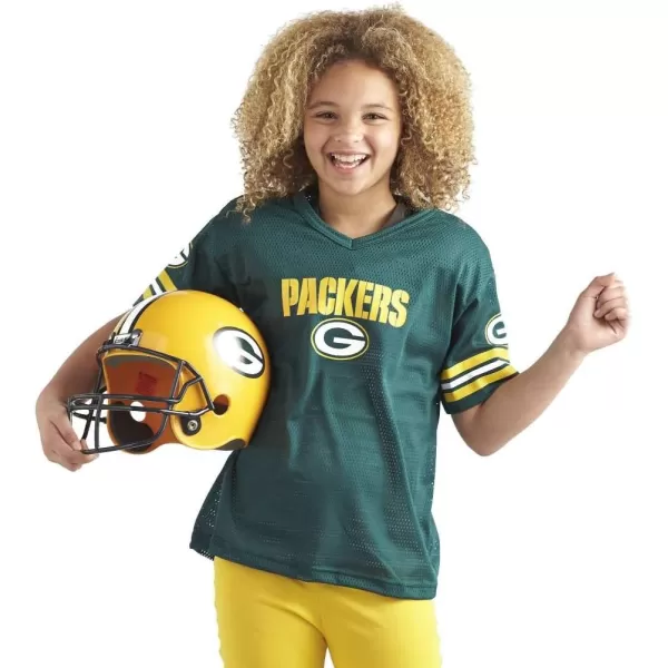Franklin Sports NFL Youth Football Uniform Set for Boys ampamp Girls  Includes Helmet Jersey ampamp Pants with Chinstrap  NumbersGreen Bay Packers