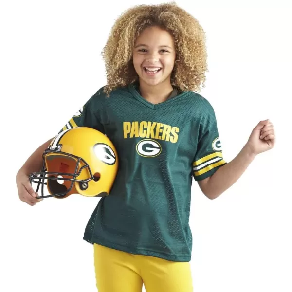 Franklin Sports NFL Youth Football Uniform Set for Boys ampamp Girls  Includes Helmet Jersey ampamp Pants with Chinstrap  NumbersGreen Bay Packers