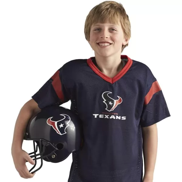 Franklin Sports NFL Youth Football Uniform Set for Boys ampamp Girls  Includes Helmet Jersey ampamp Pants with Chinstrap  NumbersHouston Texans