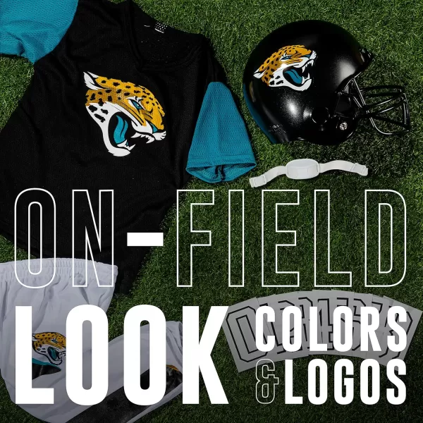 Franklin Sports NFL Youth Football Uniform Set for Boys ampamp Girls  Includes Helmet Jersey ampamp Pants with Chinstrap  NumbersJacksonville Jaguars