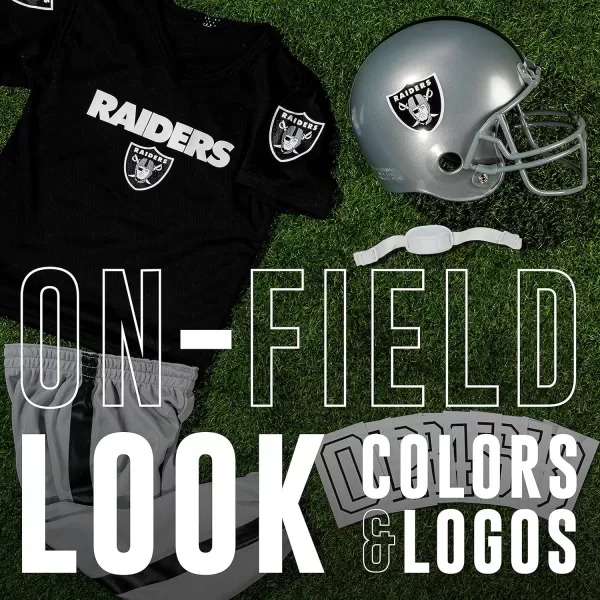 Franklin Sports NFL Youth Football Uniform Set for Boys ampamp Girls  Includes Helmet Jersey ampamp Pants with Chinstrap  NumbersLas Vegas Raiders