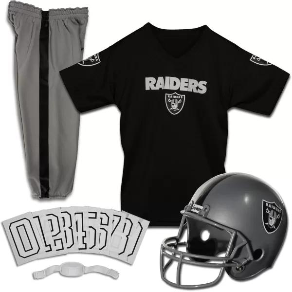Franklin Sports NFL Youth Football Uniform Set for Boys ampamp Girls  Includes Helmet Jersey ampamp Pants with Chinstrap  NumbersLas Vegas Raiders