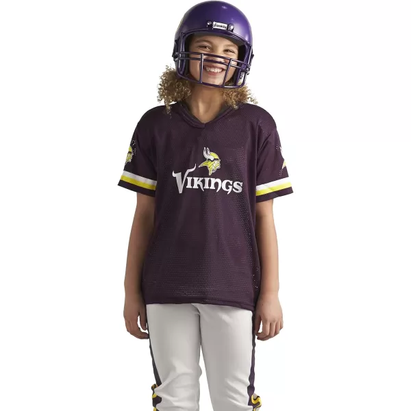 Franklin Sports NFL Youth Football Uniform Set for Boys ampamp Girls  Includes Helmet Jersey ampamp Pants with Chinstrap  NumbersMinnesota Vikings