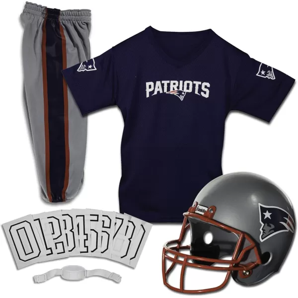 Franklin Sports NFL Youth Football Uniform Set for Boys ampamp Girls  Includes Helmet Jersey ampamp Pants with Chinstrap  NumbersNew England Patriots