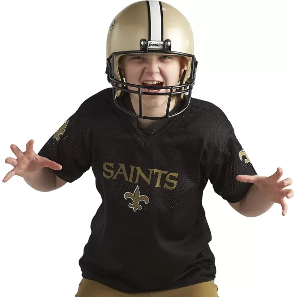 Franklin Sports NFL Youth Football Uniform Set for Boys ampamp Girls  Includes Helmet Jersey ampamp Pants with Chinstrap  NumbersNew Orleans Saints