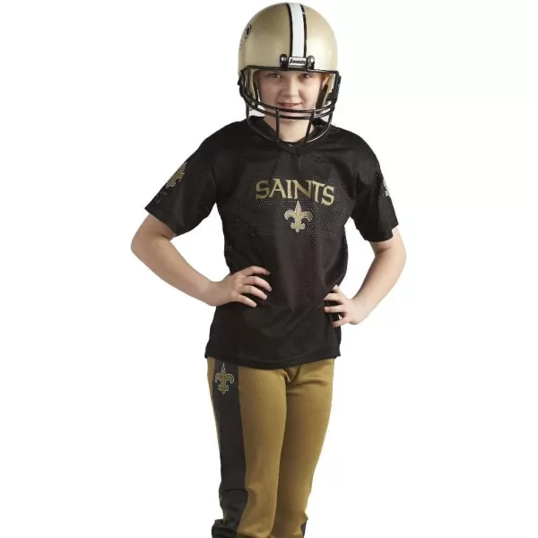 Franklin Sports NFL Youth Football Uniform Set for Boys ampamp Girls  Includes Helmet Jersey ampamp Pants with Chinstrap  NumbersNew Orleans Saints