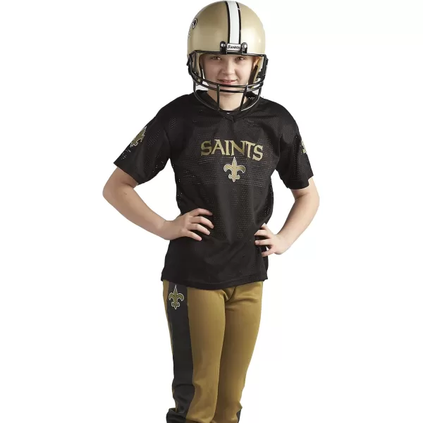 Franklin Sports NFL Youth Football Uniform Set for Boys ampamp Girls  Includes Helmet Jersey ampamp Pants with Chinstrap  NumbersNew Orleans Saints
