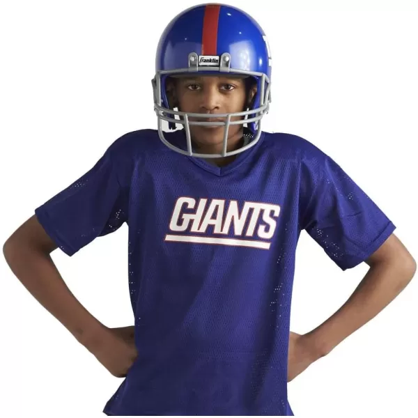 Franklin Sports NFL Youth Football Uniform Set for Boys ampamp Girls  Includes Helmet Jersey ampamp Pants with Chinstrap  NumbersNew York Giants