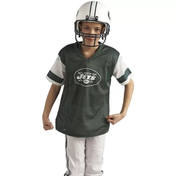 Franklin Sports NFL Youth Football Uniform Set for Boys ampamp Girls  Includes Helmet Jersey ampamp Pants with Chinstrap  NumbersNew York Jets