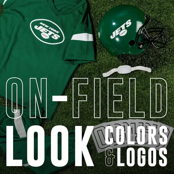 Franklin Sports NFL Youth Football Uniform Set for Boys ampamp Girls  Includes Helmet Jersey ampamp Pants with Chinstrap  NumbersNew York Jets