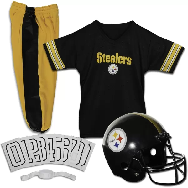 Franklin Sports NFL Youth Football Uniform Set for Boys ampamp Girls  Includes Helmet Jersey ampamp Pants with Chinstrap  NumbersPittsburgh Steelers