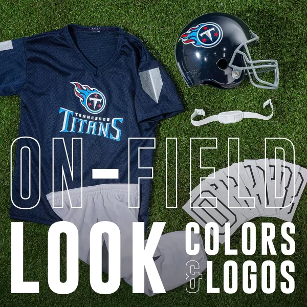 Franklin Sports NFL Youth Football Uniform Set for Boys ampamp Girls  Includes Helmet Jersey ampamp Pants with Chinstrap  NumbersTennessee Titans