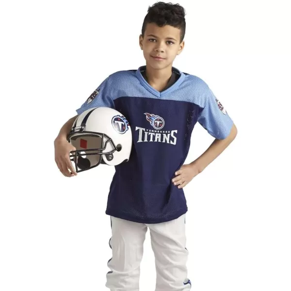 Franklin Sports NFL Youth Football Uniform Set for Boys ampamp Girls  Includes Helmet Jersey ampamp Pants with Chinstrap  NumbersTennessee Titans