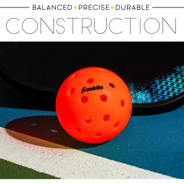 Franklin Sports Outdoor Pickleballs  X40 Pickleball Balls  USA Pickleball USAPA Approved  Official US Open BallEmber