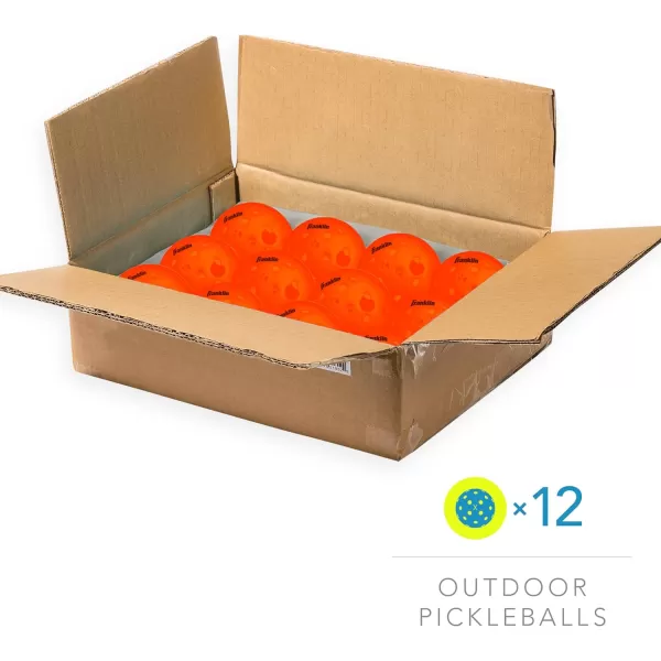 Franklin Sports Outdoor Pickleballs  X40 Pickleball Balls  USA Pickleball USAPA Approved  Official US Open BallEmber