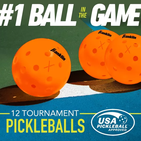Franklin Sports Outdoor Pickleballs  X40 Pickleball Balls  USA Pickleball USAPA Approved  Official US Open BallLava