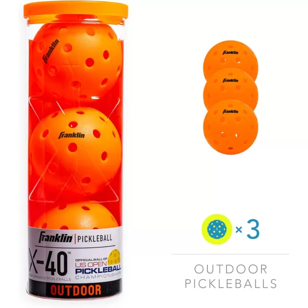 Franklin Sports Outdoor Pickleballs  X40 Pickleball Balls  USA Pickleball USAPA Approved  Official US Open BallLava
