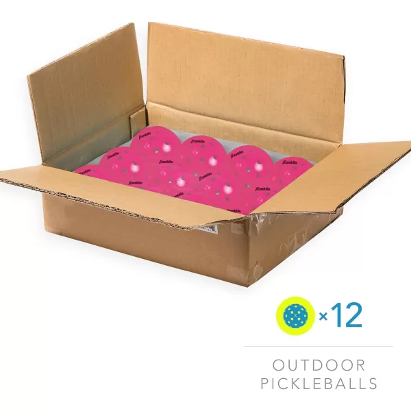 Franklin Sports Outdoor Pickleballs  X40 Pickleball Balls  USA Pickleball USAPA Approved  Official US Open BallPink