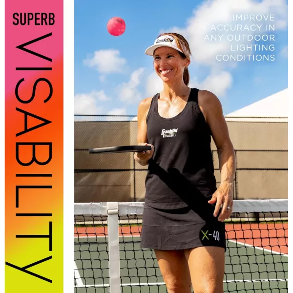 Franklin Sports Outdoor Pickleballs  X40 Pickleball Balls  USA Pickleball USAPA Approved  Official US Open BallPink