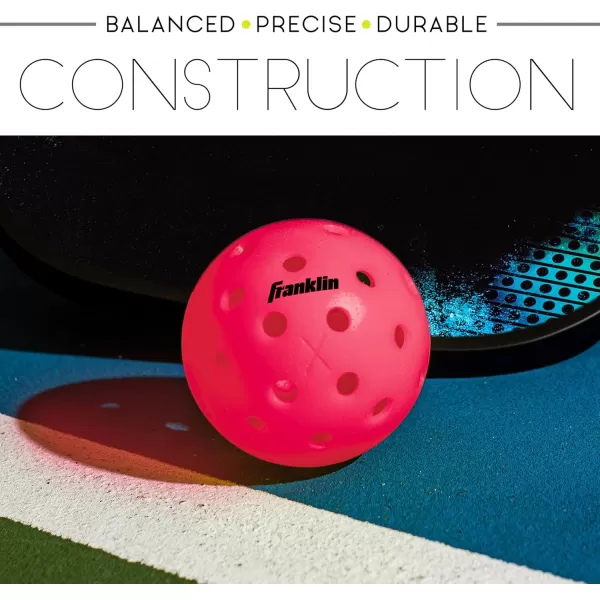 Franklin Sports Outdoor Pickleballs  X40 Pickleball Balls  USA Pickleball USAPA Approved  Official US Open BallPink