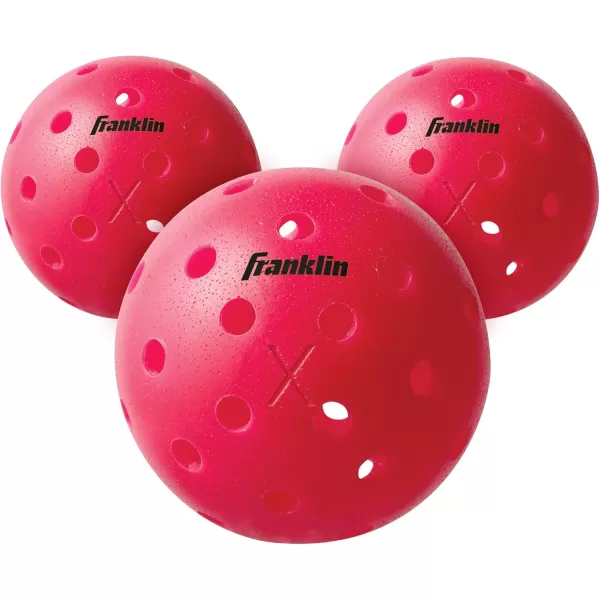 Franklin Sports Outdoor Pickleballs  X40 Pickleball Balls  USA Pickleball USAPA Approved  Official US Open BallPink