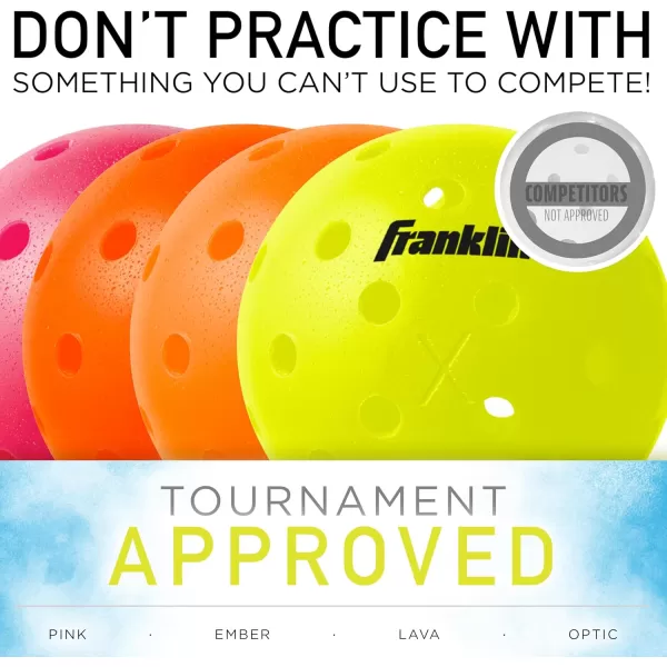 Franklin Sports Outdoor Pickleballs  X40 Pickleball Balls  USA Pickleball USAPA Approved  Official US Open BallPink