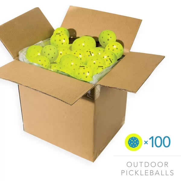 Franklin Sports Outdoor Pickleballs  X40 Pickleball Balls  USA Pickleball USAPA Approved  Official US Open BallYellow