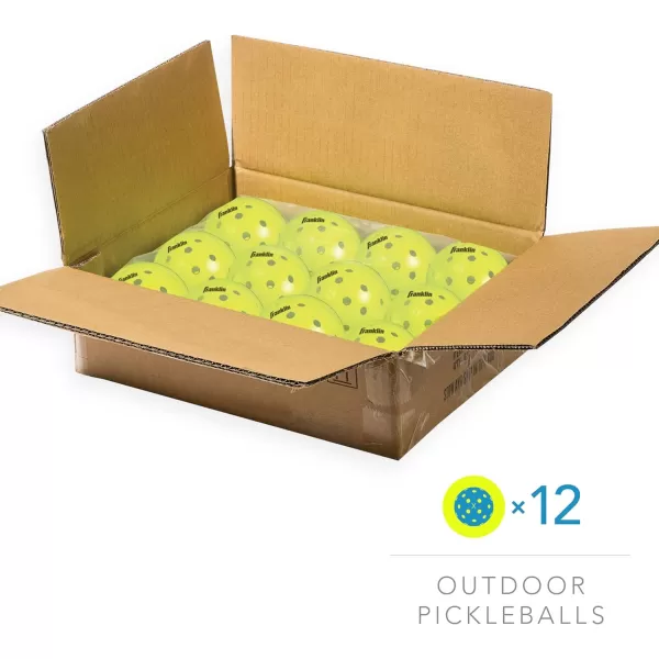 Franklin Sports Outdoor Pickleballs  X40 Pickleball Balls  USA Pickleball USAPA Approved  Official US Open BallYellow