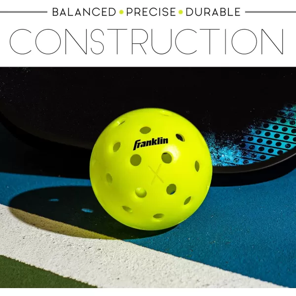 Franklin Sports Outdoor Pickleballs  X40 Pickleball Balls  USA Pickleball USAPA Approved  Official US Open BallYellow