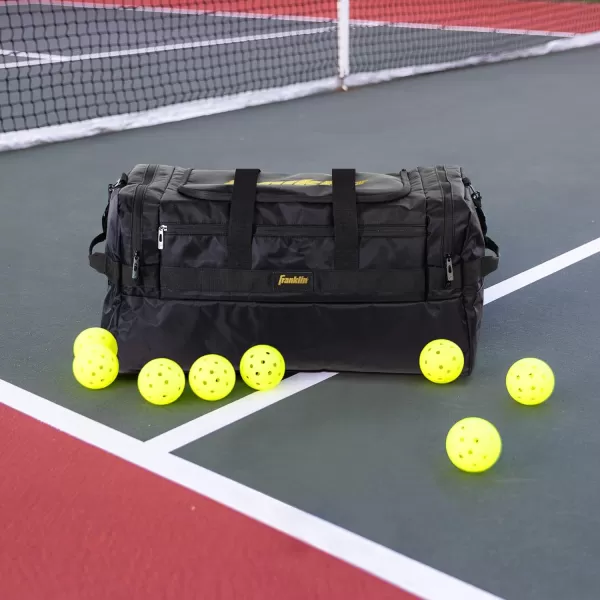 Franklin Sports Pickleball Bags  Sling Bag  Duffle Bag  Backpack for Paddles Pickleballs  Accessories  Elite Nylon Fabric  Pickleball Equipment Bag for Men  Women  BlackElite Duffel Bag