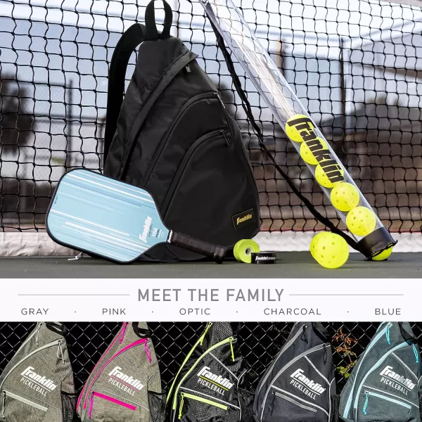 Franklin Sports Pickleball Bags  Sling Bag  Duffle Bag  Backpack for Paddles Pickleballs  Accessories  Elite Nylon Fabric  Pickleball Equipment Bag for Men  Women  BlackElite Sling Bag