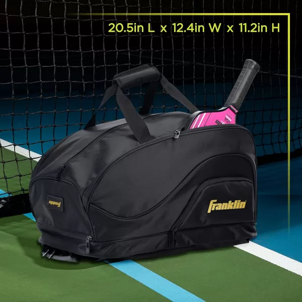 Franklin Sports Pickleball Bags  Sling Bag  Duffle Bag  Backpack for Paddles Pickleballs  Accessories  Elite Nylon Fabric  Pickleball Equipment Bag for Men  Women  BlackElite Hybrid Backpack