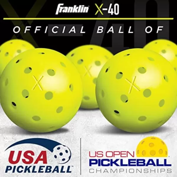 Franklin Sports Pickleball Nets  Portable Outdoor Pickleball Net Systems  Official Regulation Size 22 Foot Pickleball Net with Travel Bag  Portable Pickleball Court Nets for Official Size CourtNet with PaddlesBalls
