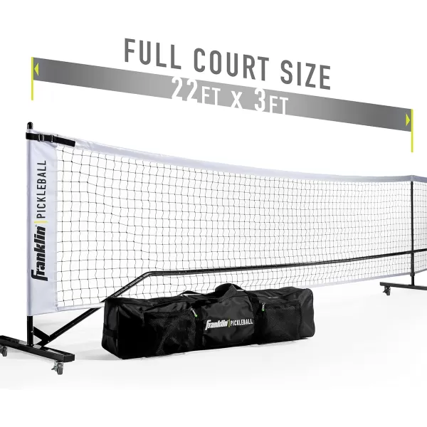 Franklin Sports Pickleball Nets  Portable Outdoor Pickleball Net Systems  Official Regulation Size 22 Foot Pickleball Net with Travel Bag  Portable Pickleball Court Nets for Official Size CourtOfficial Size Net with Wheels