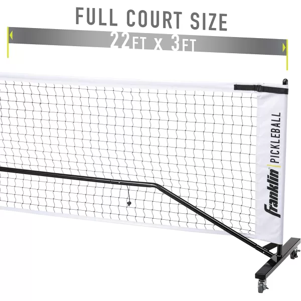 Franklin Sports Pickleball Nets  Portable Outdoor Pickleball Net Systems  Official Regulation Size 22 Foot Pickleball Net with Travel Bag  Portable Pickleball Court Nets for Official Size CourtOfficial Size Net with Wheels