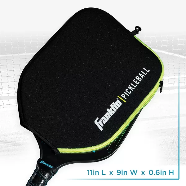 Franklin Sports Pickleball Paddle Cover  Protective Padded Pickleball Cover with Fence Hook  Universal Size Pickleball Paddle Case  Protective Pickleball Equipment  AccessoryBlackGreen